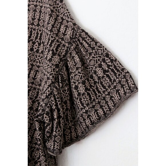 Free People Full Bloom Peasant Top Pullover in Black Flutter Boho Cotton L $98 - Picture 14 of 16